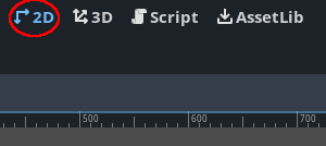 A picture of the top buttons with 2D selected.